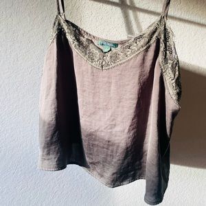 Wild Fable Lace trim Olive Tank